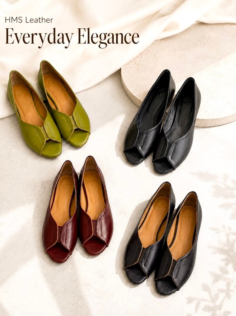 Ava Peep-Toe Flats